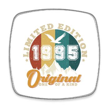Original 1995 Vintage - 1995 Geburtstagsgeschenk - Viereckiger Kühlschrankmagnet - Weiß - Vorne