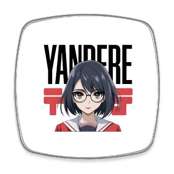 Yandere Simple Woman - Viereckiger Kühlschrankmagnet - Weiß - Vorne