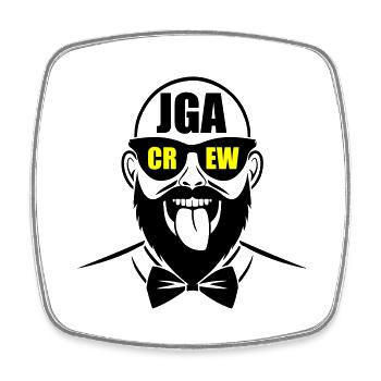 Junggesellen Abschied Crew Jga - Viereckiger Kühlschrankmagnet - Weiß - Vorne
