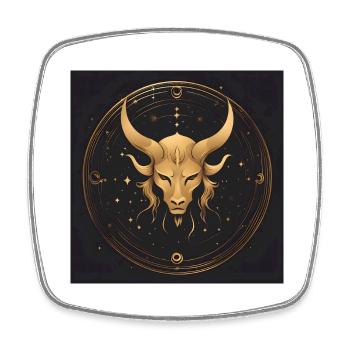 golden goat spirit - Viereckiger Kühlschrankmagnet - Weiß - Vorne