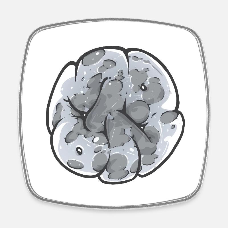 Graff Moon - Square fridge magnet - white