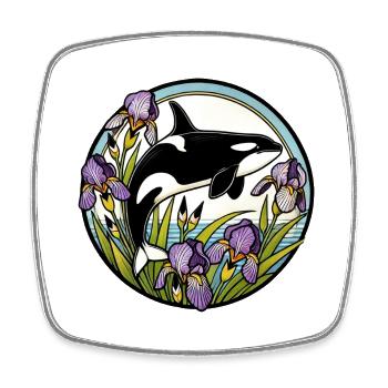Orca - Square fridge magnet - white - Front