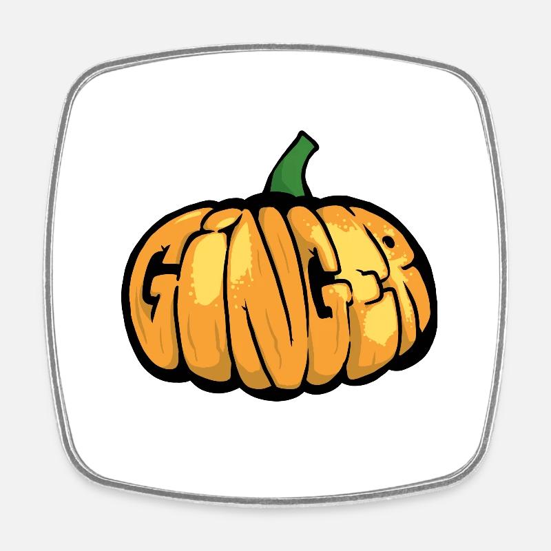 Pumpkin Ginger Graff - Square fridge magnet - white