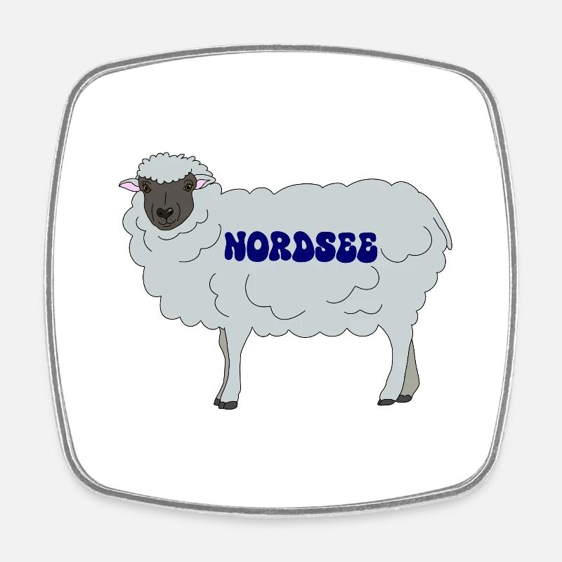 North Sea - Square fridge magnet - white