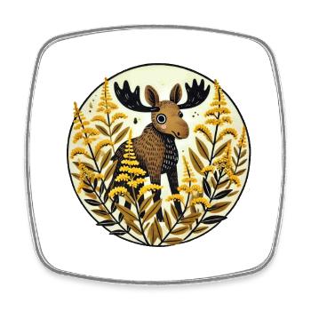 Moose - Square fridge magnet - white - Front