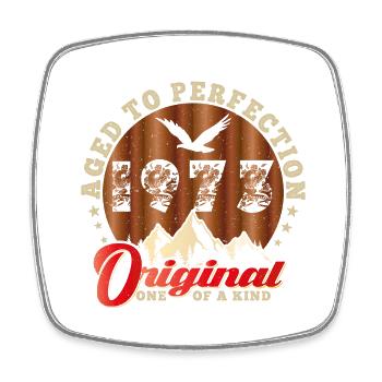 Iconic 1973 Anniversary - Square fridge magnet - white - Front