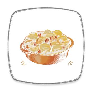 La tartiflette, c'est la vie - Magnet carré - blanc - Devant