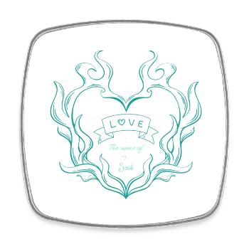 Love is the name of my Soul - Magnet carré - blanc - Devant