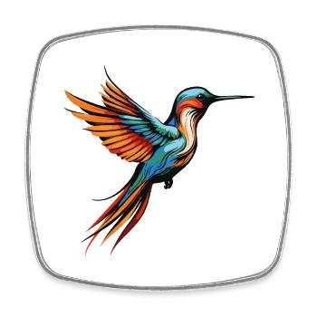 Oiseau Colibri Animal - Magnet carré - blanc - Devant