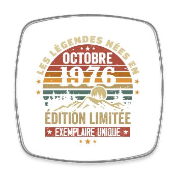 Nées en Octobre 1976 | Génial Depuis Octobre 1976 - Magnet carré - blanc - Devant