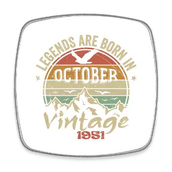 Awesome Since October 1951 - October 1951 Gift - Square fridge magnet - white - Front