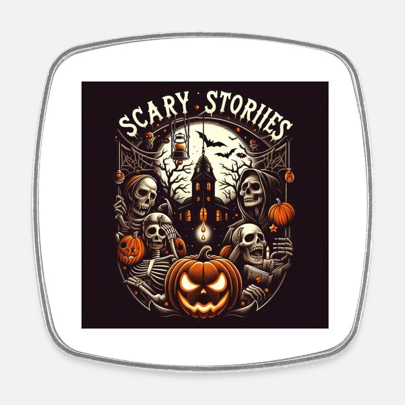 Scary - Square fridge magnet - white