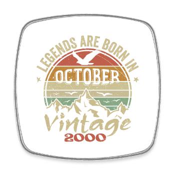 Awesome Since October 2000 - October 2000 Gift - Square fridge magnet - white - Front