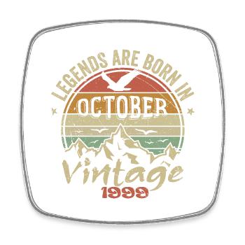 Awesome Since October 1999 - October 1999 Gift - Square fridge magnet - white - Front