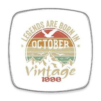 Awesome Since October 1998 - October 1998 Gift - Square fridge magnet - white - Front