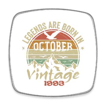 Awesome Since October 1993 - October 1993 Gift - Square fridge magnet - white - Front