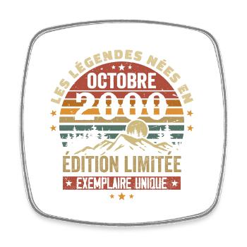 Nées en Octobre 2000 | Génial Depuis Octobre 2000 - Magnet carré - blanc - Devant