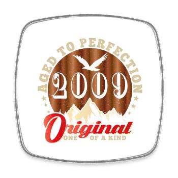 Iconic 2009 Anniversary - Square fridge magnet - white - Front
