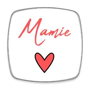 OMA. MUTTERTAG. ALLES GUTE ZUM GEBURTSTAG OMA. ICH LIEBE DICH - Viereckiger Kühlschrankmagnet - Weiß - Vorne