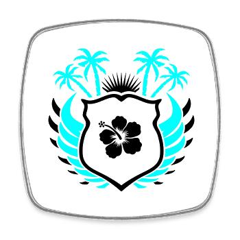paradies symbol01 - Viereckiger Kühlschrankmagnet - Weiß - Vorne