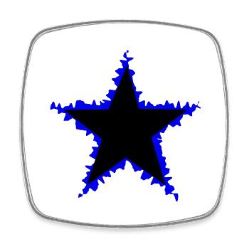STAR 2 - Viereckiger Kühlschrankmagnet - Weiß - Vorne