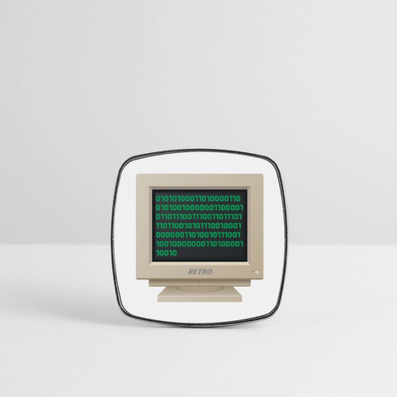 CRT - Binary Code Square fridge magnet