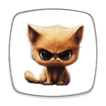 Funny Angry Monday Not Now - Square fridge magnet - white - Front