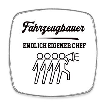 Fahrzeugbauer Chef Selbstständigkeit Firma Gründen - Viereckiger Kühlschrankmagnet - Weiß - Vorne
