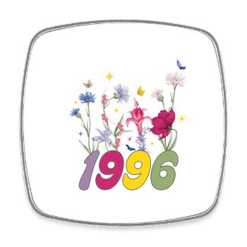 Année de naissance 1996 fleurs sauvages - Magnet carré - blanc - Devant