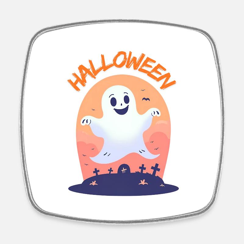Halloween - Viereckiger Kühlschrankmagnet - Weiß