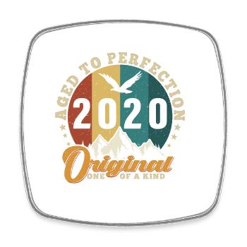 The legends were born in 2020 Vintage - Square fridge magnet - white - Front