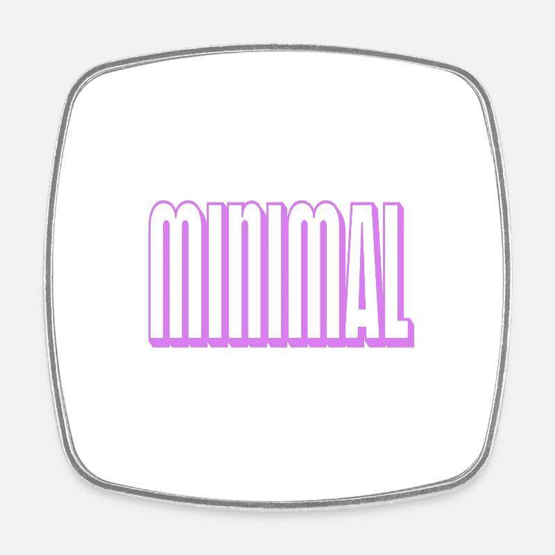 Minimal Purple - Square fridge magnet - white