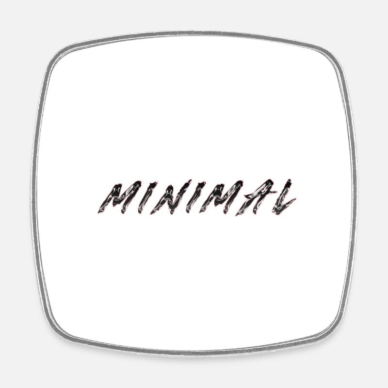 Minimal Chromo - Square fridge magnet - white