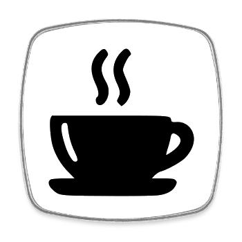 Coffee Mug - Square fridge magnet - white - Front