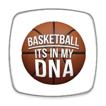 Basketball ist in meiner DNA - Viereckiger Kühlschrankmagnet - Weiß - Vorne