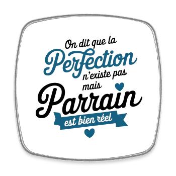 Der Pate ist echte Perfektion - Viereckiger Kühlschrankmagnet - Weiß - Vorne