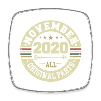Millésime Novembre 2020 - Anniversaire Novembre 2020 - Magnet carré - blanc - Devant