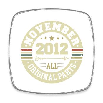 Vintage November 2012 - Birthday November 2012 - Square fridge magnet - white - Front
