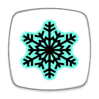 Snow Frost - Square fridge magnet - white - Front
