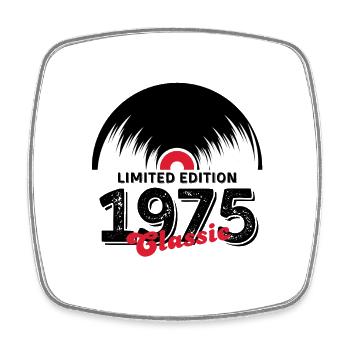 Limited edition 1975 Classic vinyl - Square fridge magnet - white - Front