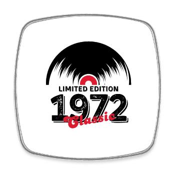 Limited edition 1972 Classic vinyl - Square fridge magnet - white - Front