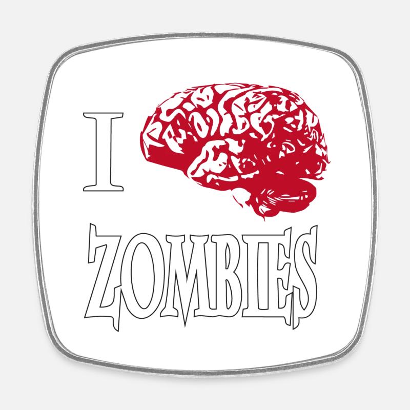 ZOMBIES - Square fridge magnet - white