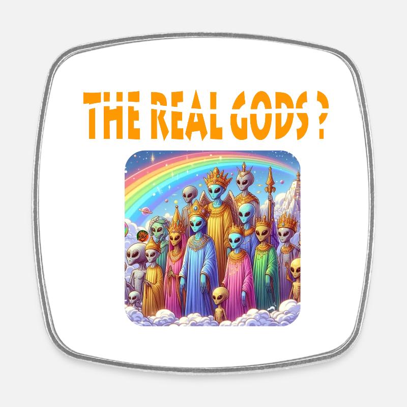 The real gods 2? - Square fridge magnet - white