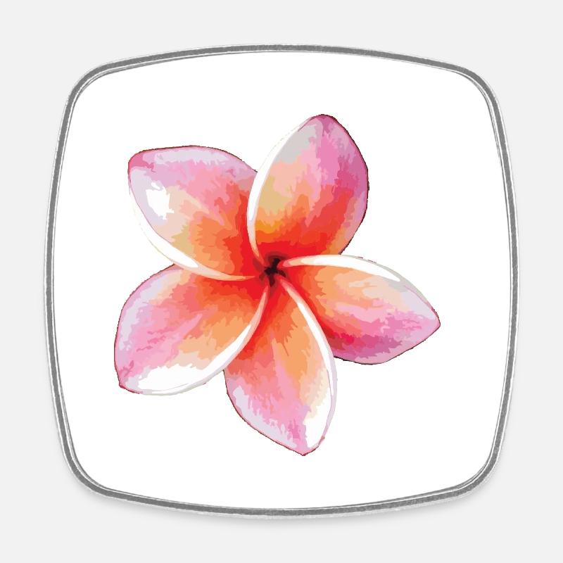 Flower - Square fridge magnet - white