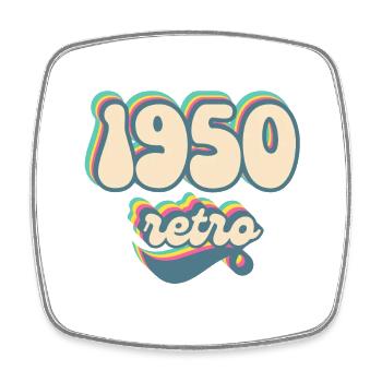 1950 retro idée cadeau - Magnet carré - blanc - Devant