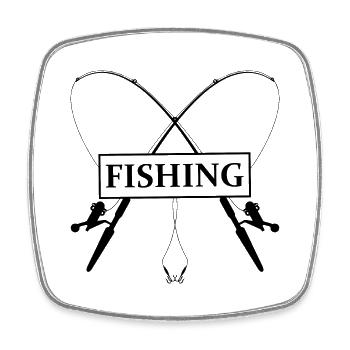 Angler Saying Fishing Fisherman Gift Idea - Square fridge magnet - white - Front