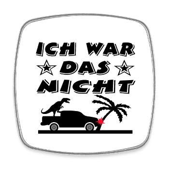 Auto - Viereckiger Kühlschrankmagnet - Weiß - Vorne