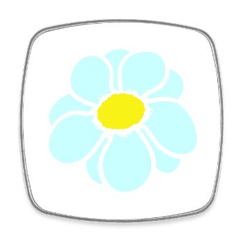 Petite Fleur Marguerite Blanche Décorative Belle Nature - Magnet carré - blanc - Devant