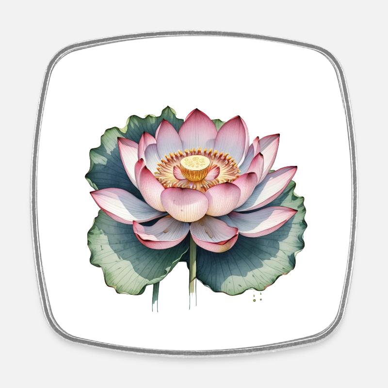 Flower Power - Square fridge magnet - white