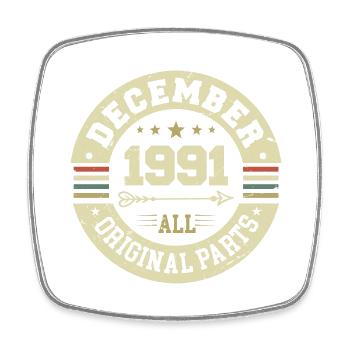 Légendes Anniversaire Décembre 1991 Naissance Cadeau - Magnet carré - blanc - Devant